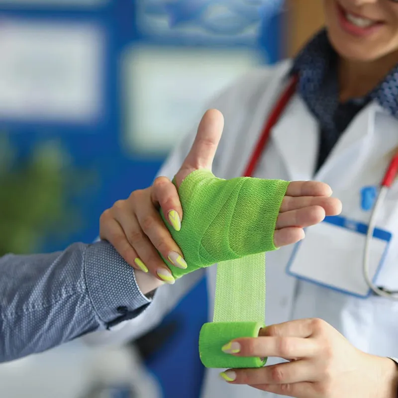 Aplikas a Elastic Self-Adhesiv Bandages